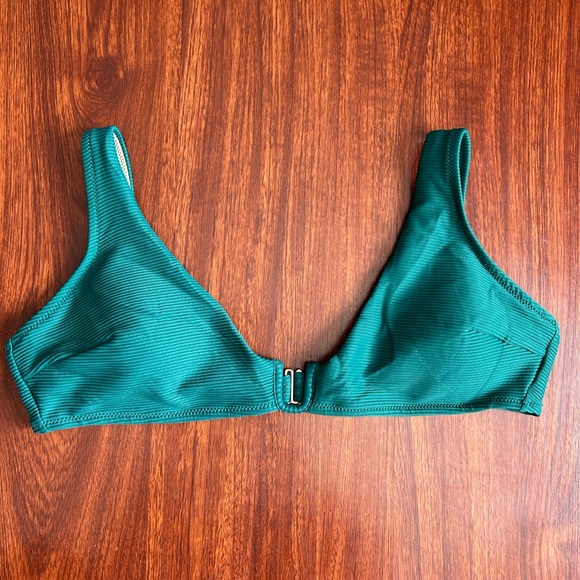 Shade&Shore Women’s XL Ribbed Blue/Green Bikini Top - Picture 1 of 5